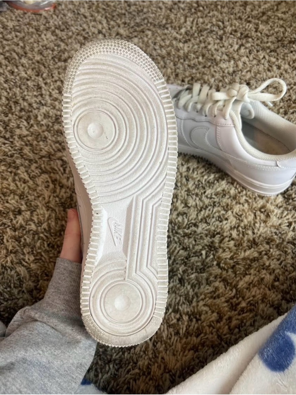 Nike White Air Force 1 Sneakers - Picture 4 of 9